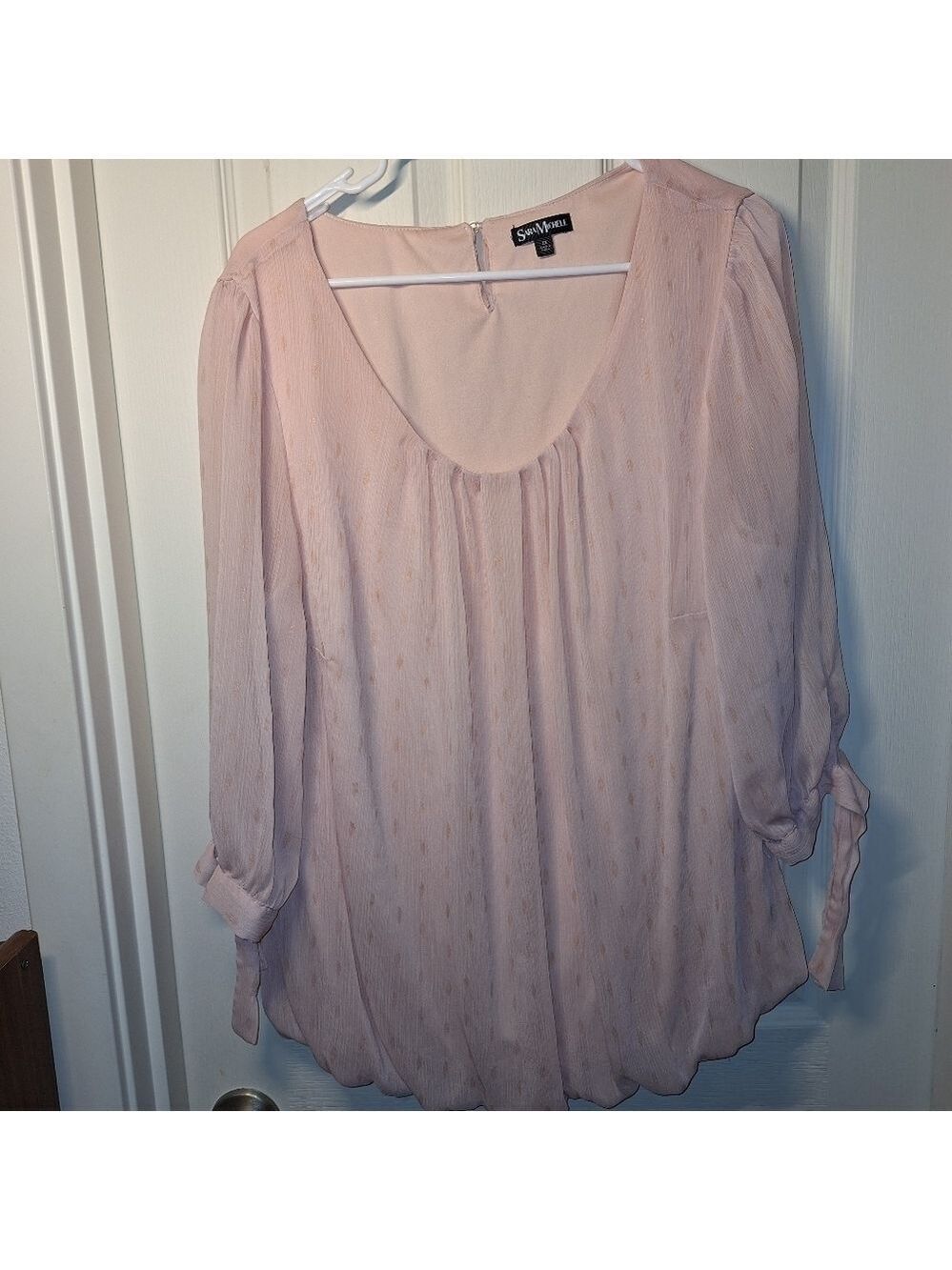 Sara Michelle Pink Sparkle Blouse Top